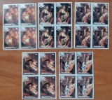 AITUTAKI-''PICTURI CELEBRE- CRACIUN-1987''-SERIE completa de 5val-in bloc de4- MNH NESTAMP. -Calitate EXTRA-scan
