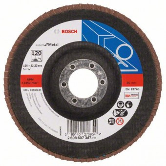 Disc de slefuire evantai X551, Expert for Metal D=125mm G=120, cu degajare - 3165140270854 foto