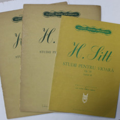 H. SITT , STUDII PENTRU VIOARA , CAIETELE I - III , 1966 -1977 , PARTITURI *