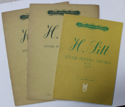 H. SITT , STUDII PENTRU VIOARA , CAIETELE I - III , 1966 -1977 , PARTITURI * foto