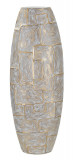 Cumpara ieftin Vaza Eclips Tower, Mauro Ferretti, 25.5x12.5x69.5 cm, polirasina, auriu/alb