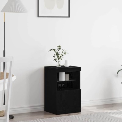 vidaXL Bufet Stejar negru 41 x 37 x 67 cm Lemn compozit 863038 foto