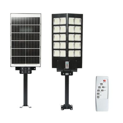 Lampa solara LED 400W iluminat stradal 6500K cu panou solar, telecomanda, senzor miscare Breckner Germany foto