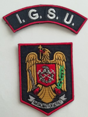 C7 197 - Ecuson tematica militara - pompieri - iesa de colectie foto