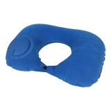 Perna gonflabila de calatorie in forma de U, 36 x 25 cm, diametru gat 12 cm, inflatie rapida, albastru