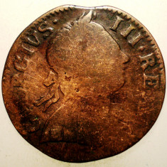 G.007 MAREA BRITANIE ANGLIA GEORGE III 1/2 HALF PENNY 1741