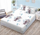 Husa Pat cu Elastic 3 Piese Cable HP036 180x200 cm Microfibra/Bumbac Negru/Gri/Alb/Rosu/Albastru Clasy/Heinner/Vanora