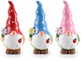Cumpara ieftin Set 3 figurine Gnomi teracota multicolora 10.5x9x22.5 cm