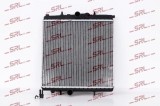 Radiator Peugeot 206/206+ 98-, motor: 1.1, 1.4, 1.6, 395x380x24, SRLine, Aluminiu/ Plastic brazat, 133037; 1330B4