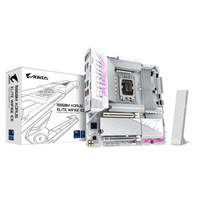 Placa de Baza GIGABYTE B860M AORUS ELITE WIFI6E ICE LGA1851 foto