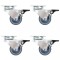 Gossi roti pivotante duble, 24 buc., 50 mm