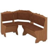 Coltar Bucatarie Siria, Cires, 4 Locuri, Piele Ecologica, 152x112x87 cm