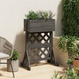 vidaXL Grădină Verticală Trellis Lemn Brad Gri 48x30x70.5cm Rezistent Intemperii cu Cutie Plante Elevată