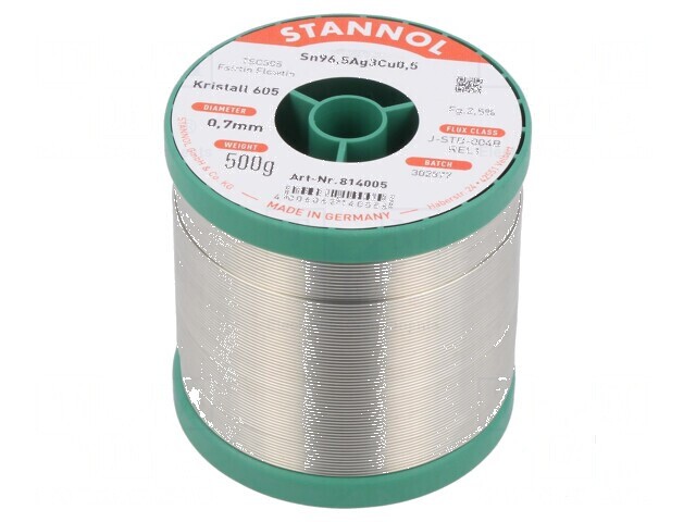 Cositor fără plumb SnAgCu 0,7mm 500g bobină