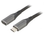 Cablu USB C-USB C 0.5m Negru 5Gbps PVC, Vention