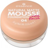 Fond de ten mat Natural Matte Mousse Foundation 04, 16g, Essence