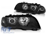 Set de faruri tuning cu ochi de &icirc;nger LED, potrivit pentru BMW 3 E46 05.1998-08.2001 sedan/combinate, stanga si dreapta Performance AutoTuning
