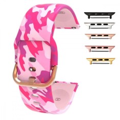 Curea silicon, compatibila Apple Watch 9|8|7|6|5|4|3|2|1 Series, 41mm|40mm|38mm, telescoape QR, Pink Candy