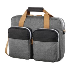 Geanta notebook Florence II Hama, 15.6 inch, poliester, Gri/Negru foto