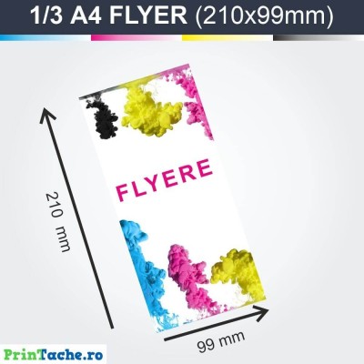 Flyere format 1/3 A4 - imprimare o fata foto