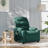 VidaXL Fotoliu de masaj rabatabil, verde &icirc;nchis, material textil 374162