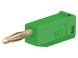 Mufă Banană 2mm Verde Aurit 10A 30VAC 60VDC