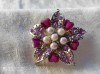 BROSA FRANTA superba UNICA vintage DE EFECT executata manual SPLENDIDA OPULENTA
