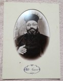 Fotografie pe carton, preot calugar, inceput de secol XX