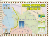 M2 QC - Colita foarte veche - Turkmenistan - trenuri - bloc, Transporturi, Nestampilat