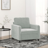 VidaXL Fotoliu canapea, gri deschis, 60 cm, catifea 359422
