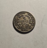 East India Company 1/4 Rupee 1835 King William IIII Patina Frumoasa