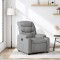 Gossi fotoliu rabatabil, gri deschis, material textil