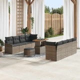 VidaXL Set de canapele pentru grădină 11 pcs Gri 90 x 55 x 71 cm