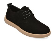 Pantofi EPICA negri, 80027, din piele intoarsa