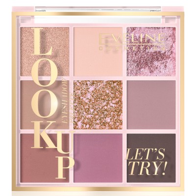 Paleta de farduri cu 9 culori Look Up Lets Try, 10.8g, Eveline Cosmetics foto