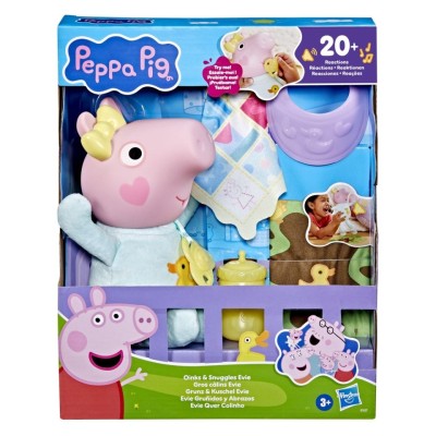 PEPPA PIG SET DE JOACA OINKS AND SNUGGLES PAPUSA EVIE INTERACTIVA CU ACCESORII foto