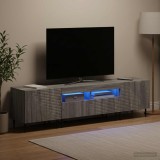 Cumpara ieftin Set de 3 piese pentru TV cu LED Sonoma gri Lemn prelucrat