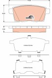 TRW GDB3472 COTEC set placute frana,frana disc
