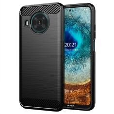 Husa Nokia X10 Techsuit Carbon Silicone, negru foto