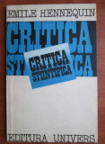 Emile Hennequin - Critica stiintifica