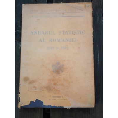 ANUARUL STATISTIC AL ROMANIEI 1939 SI 1940 foto