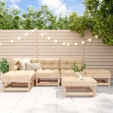 vidaXL Set mobilier relaxare de grădină &amp; perne 6 piese lemn masiv pin