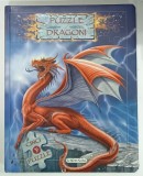 PUZZLE cu DRAGONI , CINCI PUZZLE de J.M. RUEDA si MARCELA GREZ, 2008, LIPSA PIESA PUZZLE *