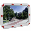 Oglindă de trafic convexă dreptunghiulară, 40 x 60 cm, cu reflectoare, vidaXL