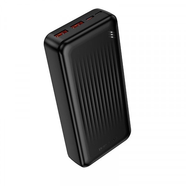 Baterie Externa Borofone BJ80A Clever, 20000mAh, 22.5W, QC + PD, 1 x USB-C - 2 x USB-A, Neagra