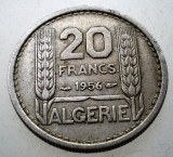 7.586 ALGERIA OCUPATIE FRANCEZA 20 FRANCS FRANCI 1956