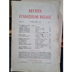 Revista Fundatiilor Regale - Anul II 1 Februarie 1935 Nr. 2, cu o poezie de Radu Gyr Domnul de Roua