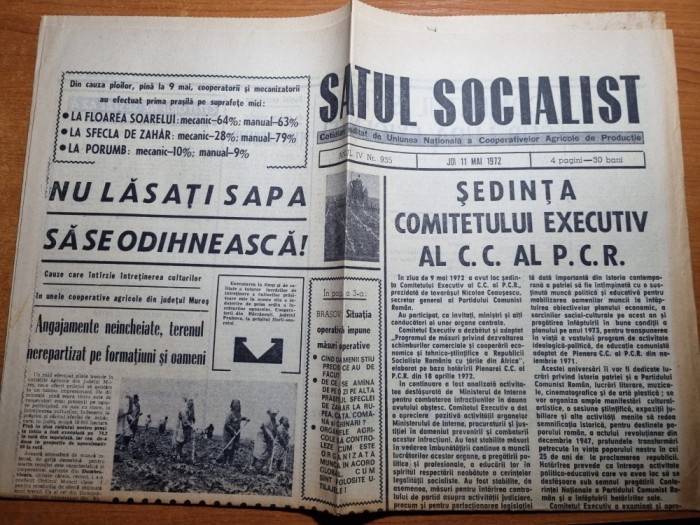 satul socialist 11 mai 1971-art. penesc curcanul,judetul mures,baltesti