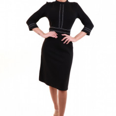 V798-1 Rochie office eleganta cu model in dungi