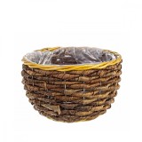 Cumpara ieftin Ghiveci pentru flori rattan maro &Oslash; 20 cm x 10 h